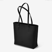 GUTWERK große schwarze vegane shopper Handtasche aus Apfelleder #verschluss_zipper